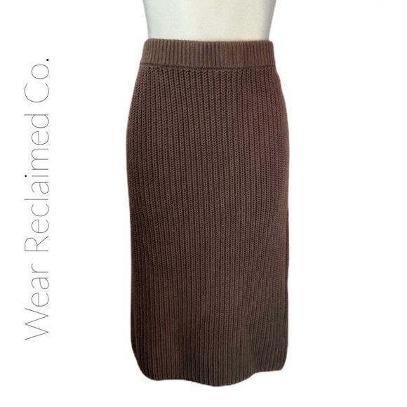 Joe Fresh Dresses & Skirts - JOE FRESH Brown Knit Bodycon Midi Pencil Skirt